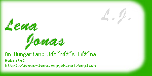 lena jonas business card